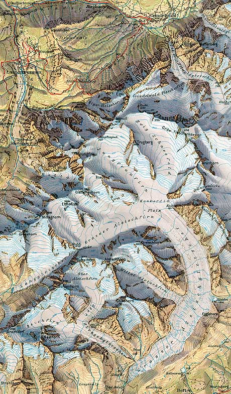 Jungfraugruppe und Aletschgletscher