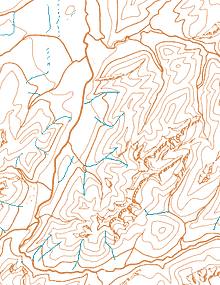 Contour lines and waters